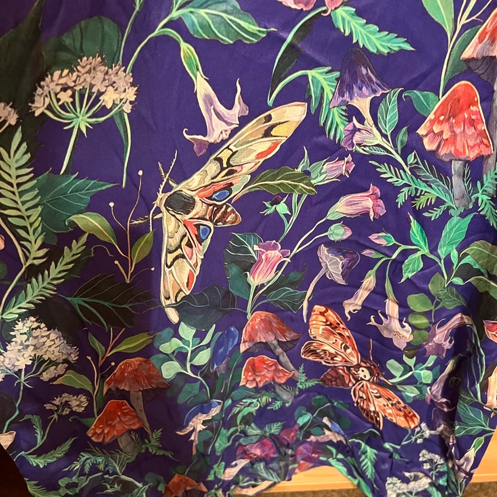 Anthropologie Blue Floral Maxi Dress - Picture 4 of 6
